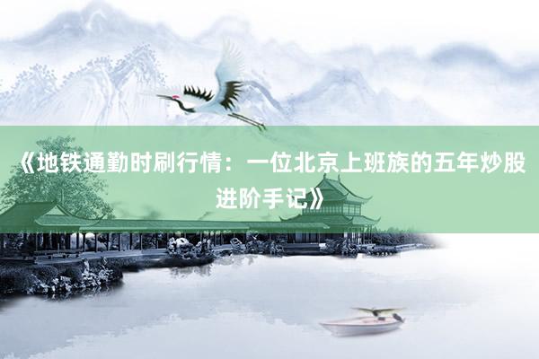 《地铁通勤时刷行情：一位北京上班族的五年炒股进阶手记》