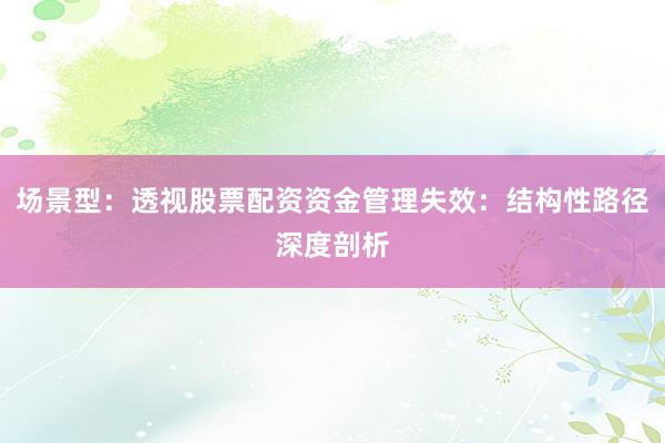 场景型：透视股票配资资金管理失效：结构性路径深度剖析