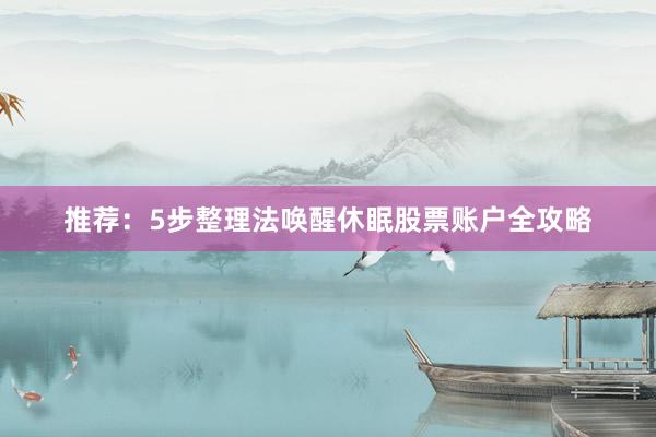推荐：5步整理法唤醒休眠股票账户全攻略