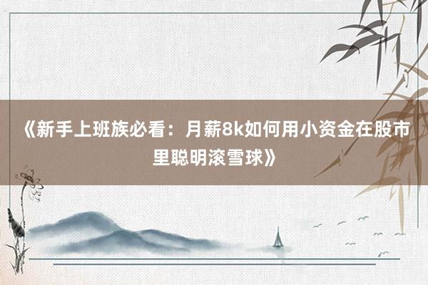 《新手上班族必看：月薪8k如何用小资金在股市里聪明滚雪球》