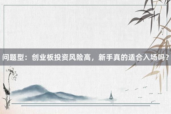 问题型：创业板投资风险高，新手真的适合入场吗？